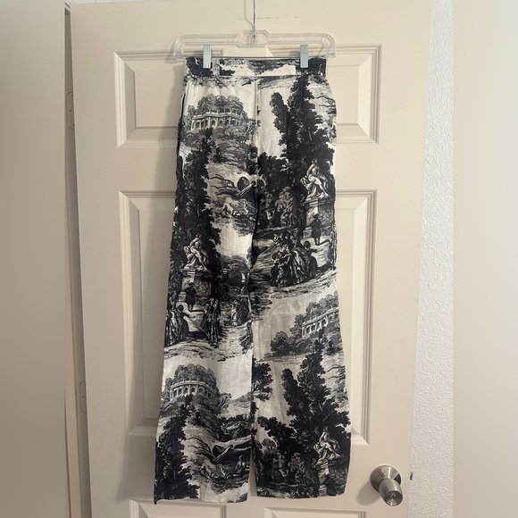 COS French Toile 100% Linen Trousers Size 2 - Picture 2 of 7